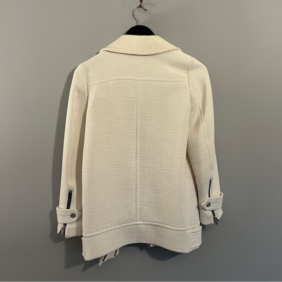 Zara Cream Blazer with Textured Finish Size XS - Picture 3 of 5